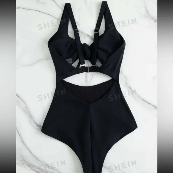 One-Piece Cut Out Bathing Suit - Picture 2 of 7